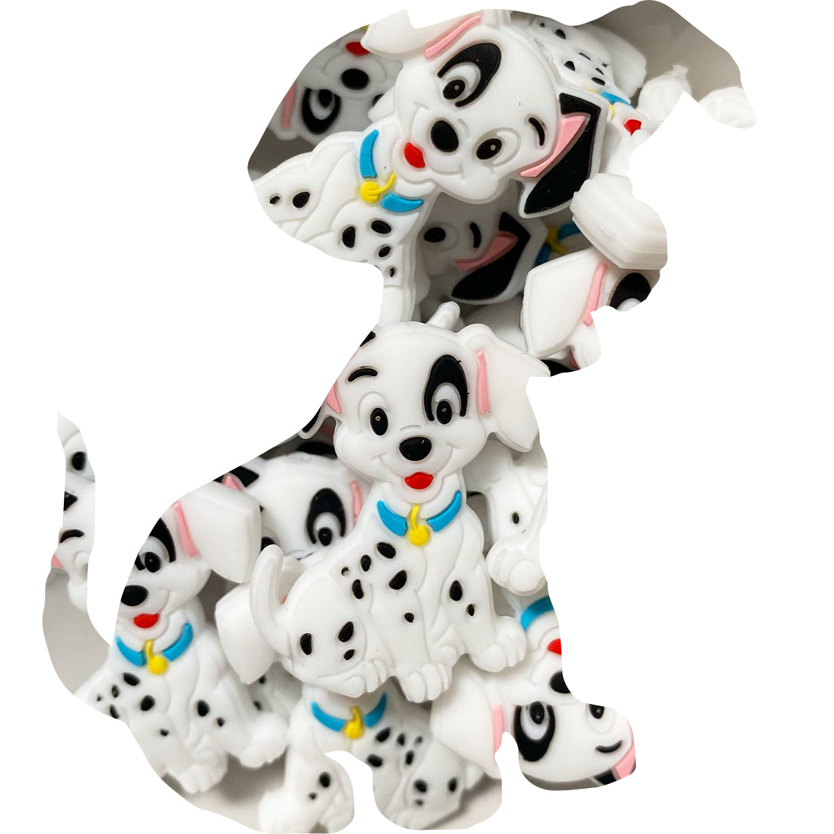 Silicone Dalmatian Dog Beads