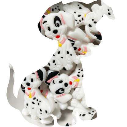 Silicone Dalmatian Dog Beads