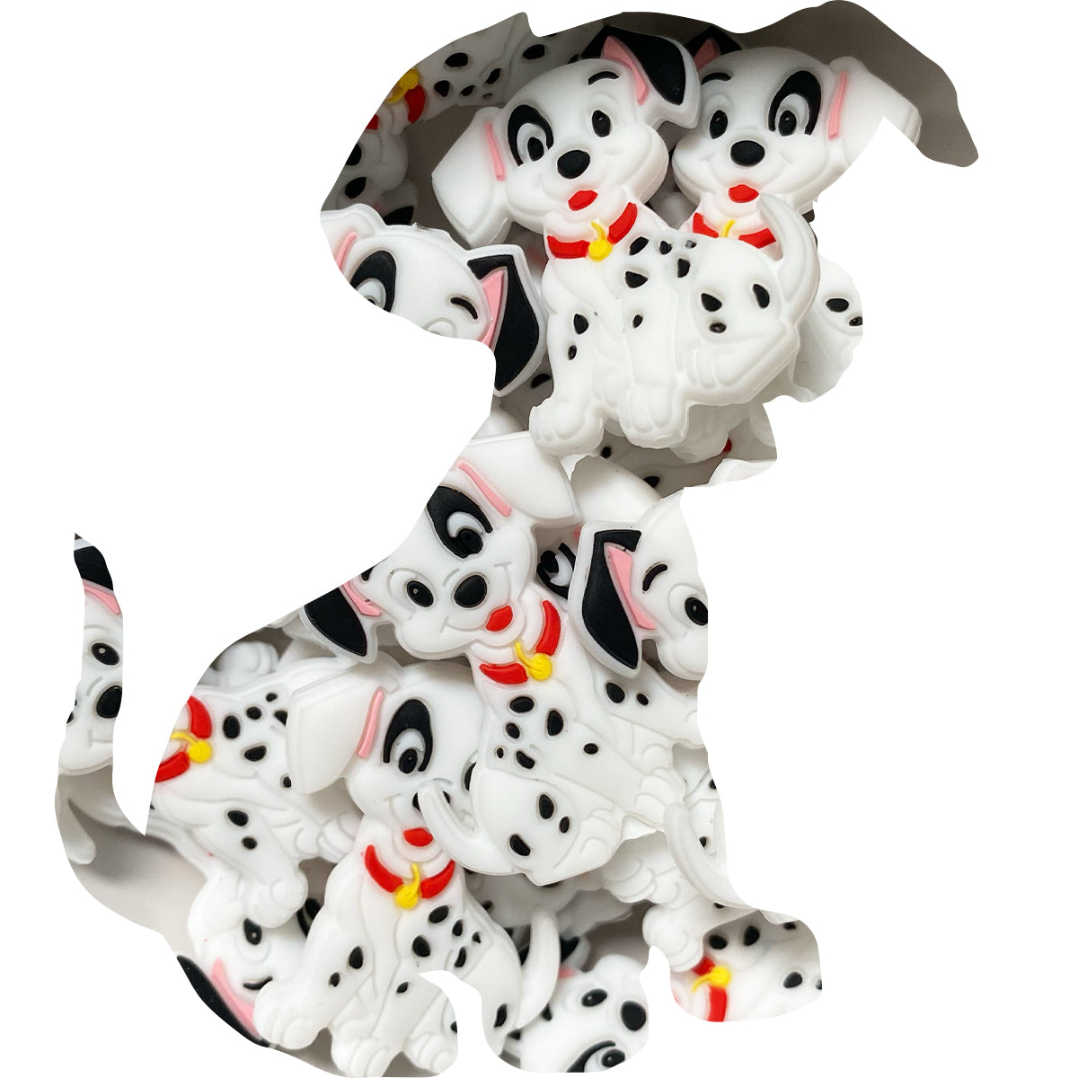 Silicone Dalmatian Dog Beads