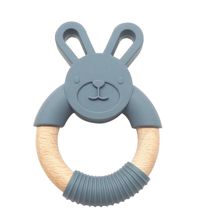 Silicone & Wood Teether - Rabbit