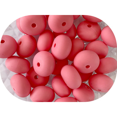 12mm Pastel Pink Silicone Alphabet Beads