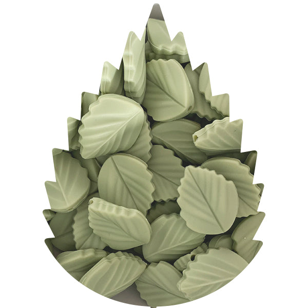 Silicone Birch Leaf Beads