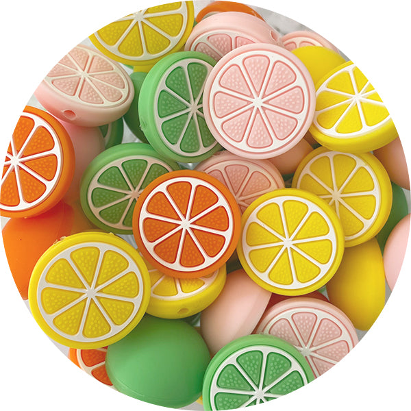 Silicone Citrus Beads