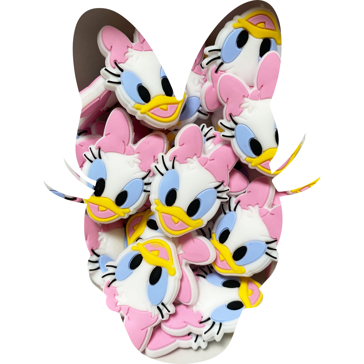 Silicone Daisy Duck Face Beads