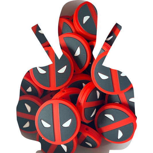 Silicone Deadpool Beads