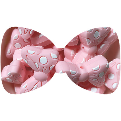 Silicone Dotty Bow Beads