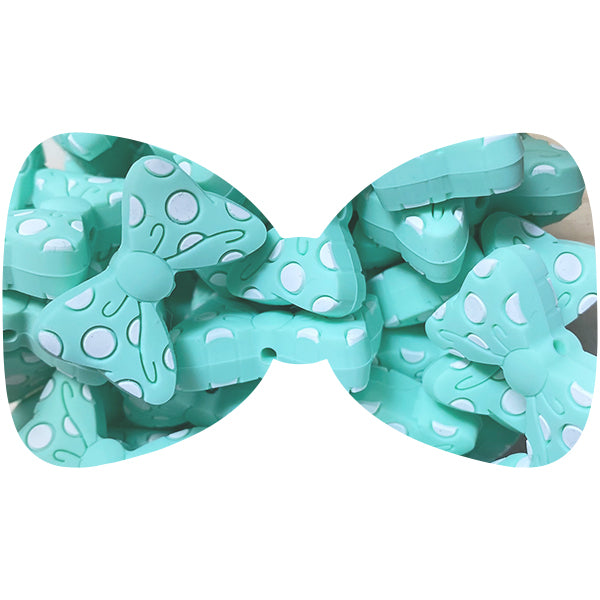 Silicone Dotty Bow Beads