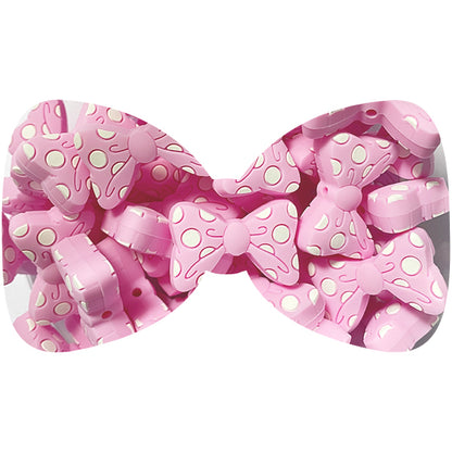 Silicone Dotty Bow Beads