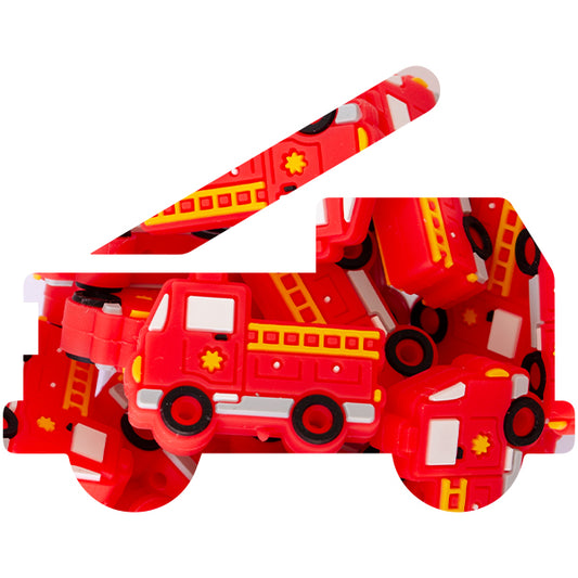 Silicone Fire Truck Bead