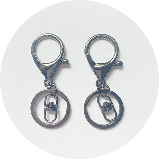 Keyring & Clip - Gunmetal