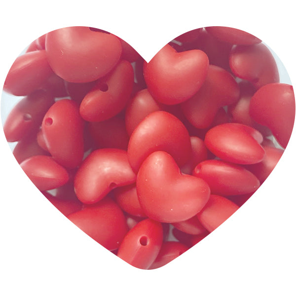 Silicone Valentine's Heart Bead