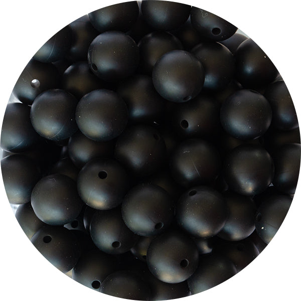 9mm Silicone Round Bead | Black