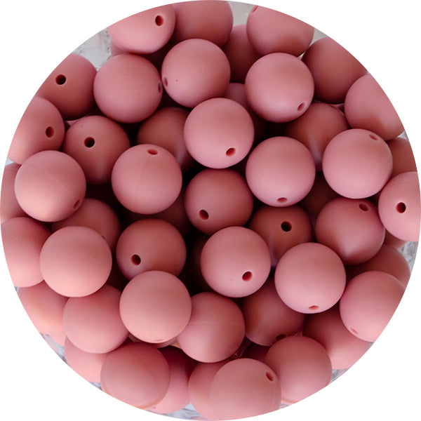 9mm Silicone Round Bead - Blush