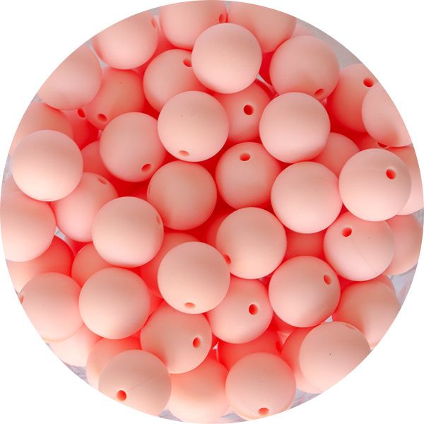 9mm Silicone Round Bead - Baby Pink