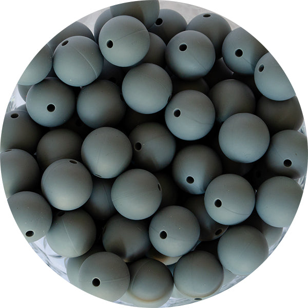 9mm Silicone Round Bead - Dim Grey