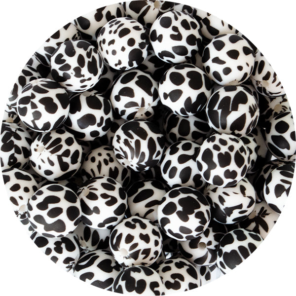 Silicone Printed Round Beads