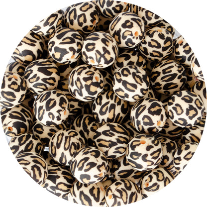 Silicone Printed Round Beads