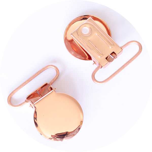 Rose Gold Metal Pacifier Clip