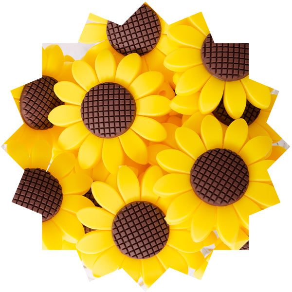 Silicone Sunflower Bead