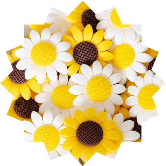 Silicone Sunflower Bead