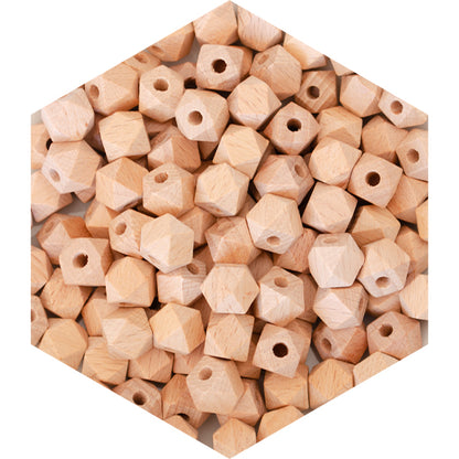 Beech Wood Hexagon Beads