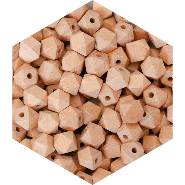 Beech Wood Hexagon Beads