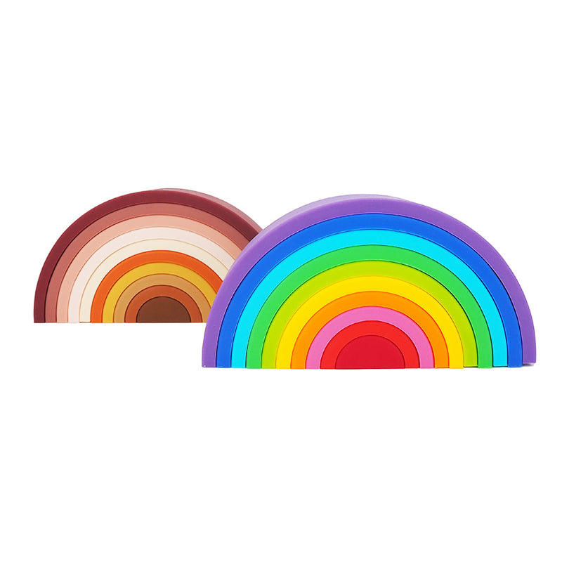 Silicone 10 piece Rainbow Stacking Toy