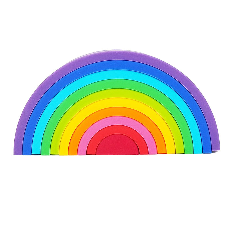 Silicone 10 piece Rainbow Stacking Toy