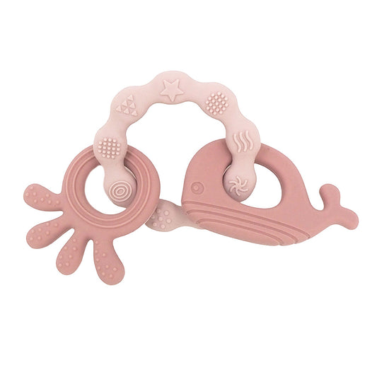 Silicone ring with Whale Teether