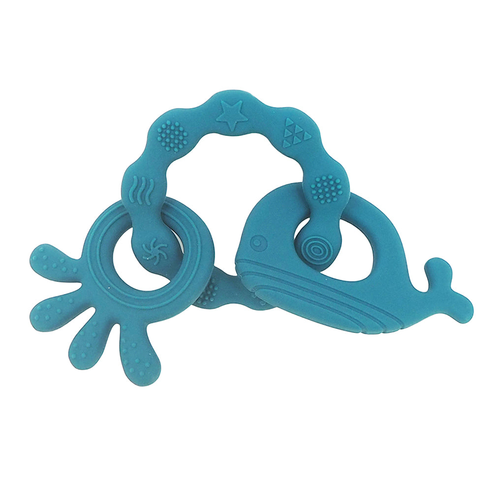 Silicone ring with Whale Teether