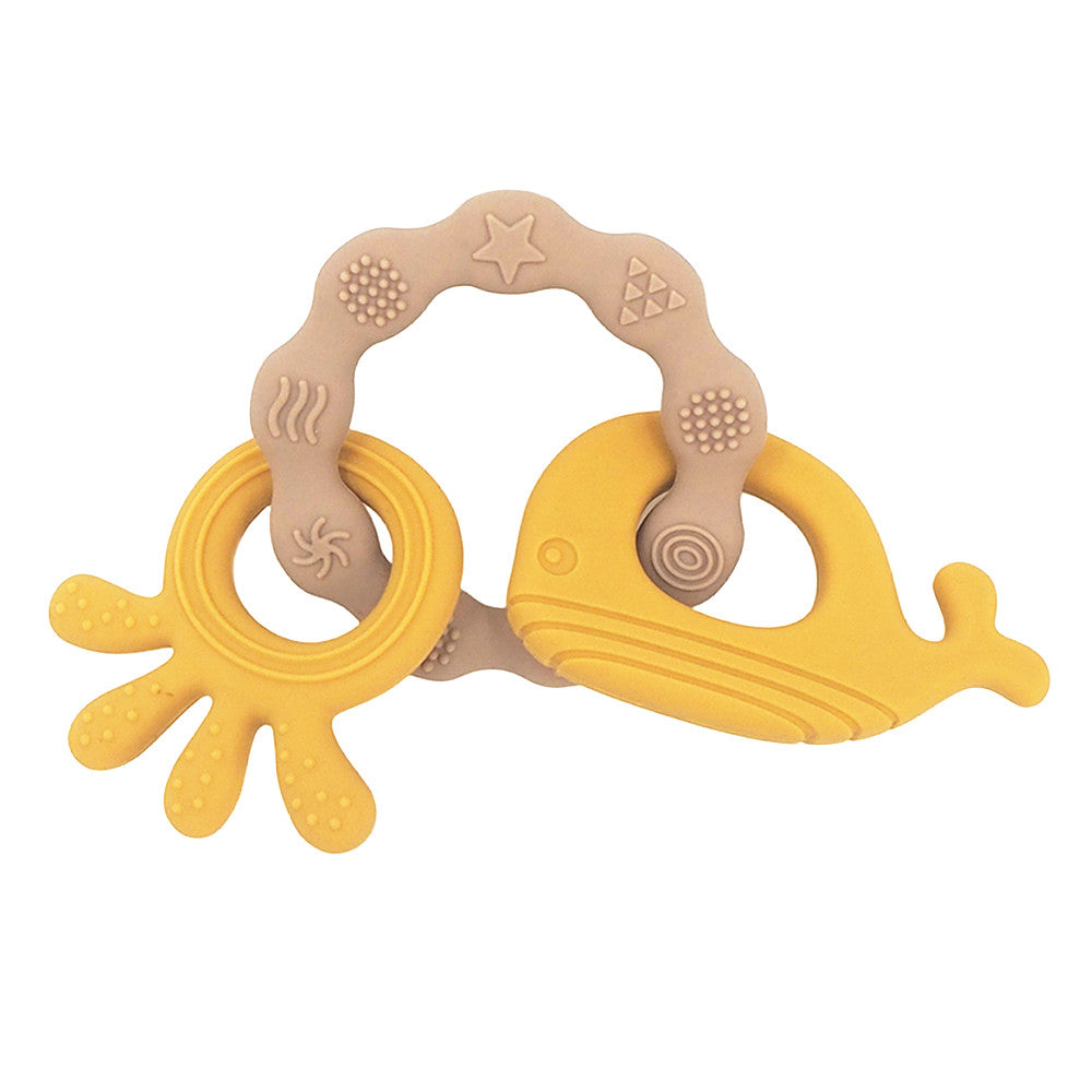 Silicone ring with Whale Teether